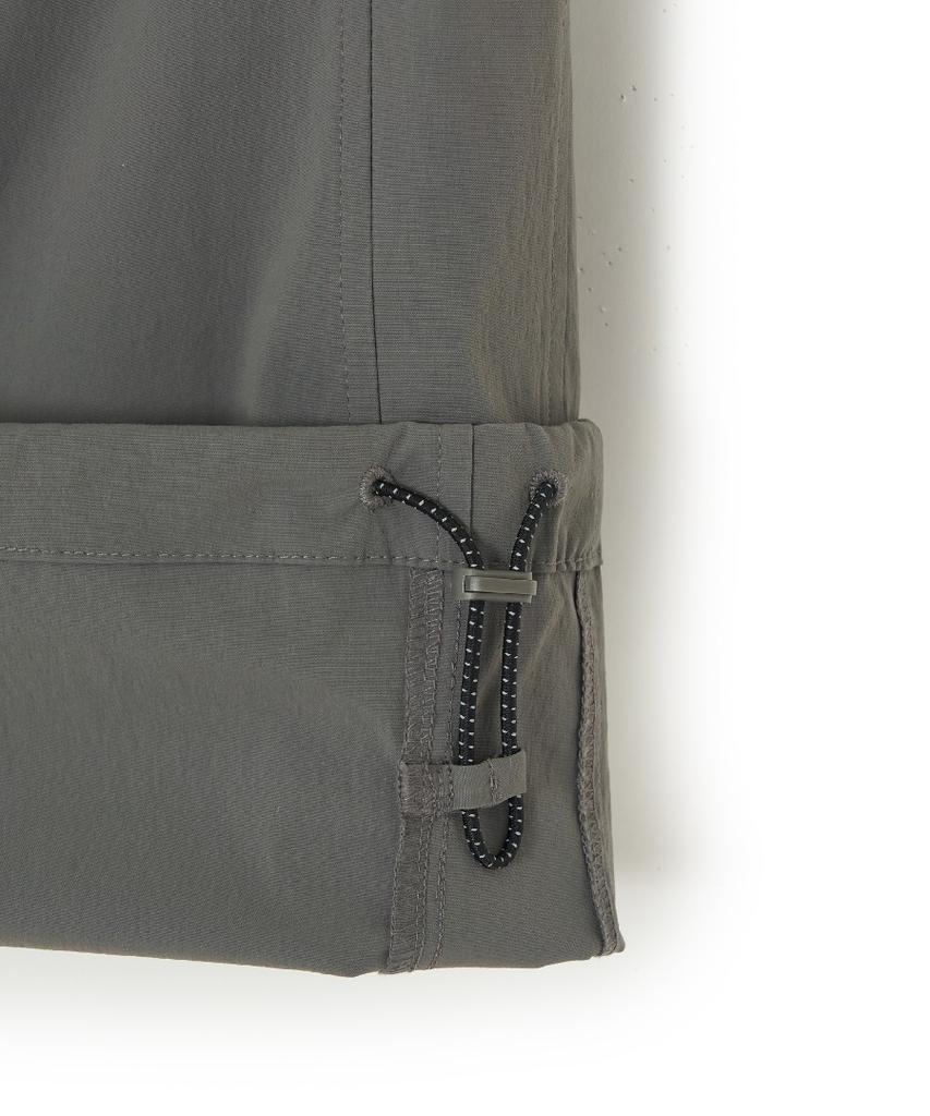 Emelbi Gorpcore Cotton Touch Parachute Cargo Wide Pants Ny (Charcoal Grey)