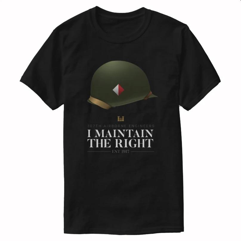 82nd Airborne Division 307th Airborne Engineer Battalion T-Shirt 100% Cotton O-Neck Summer Short Sleeve Casual Mens T-shirt S