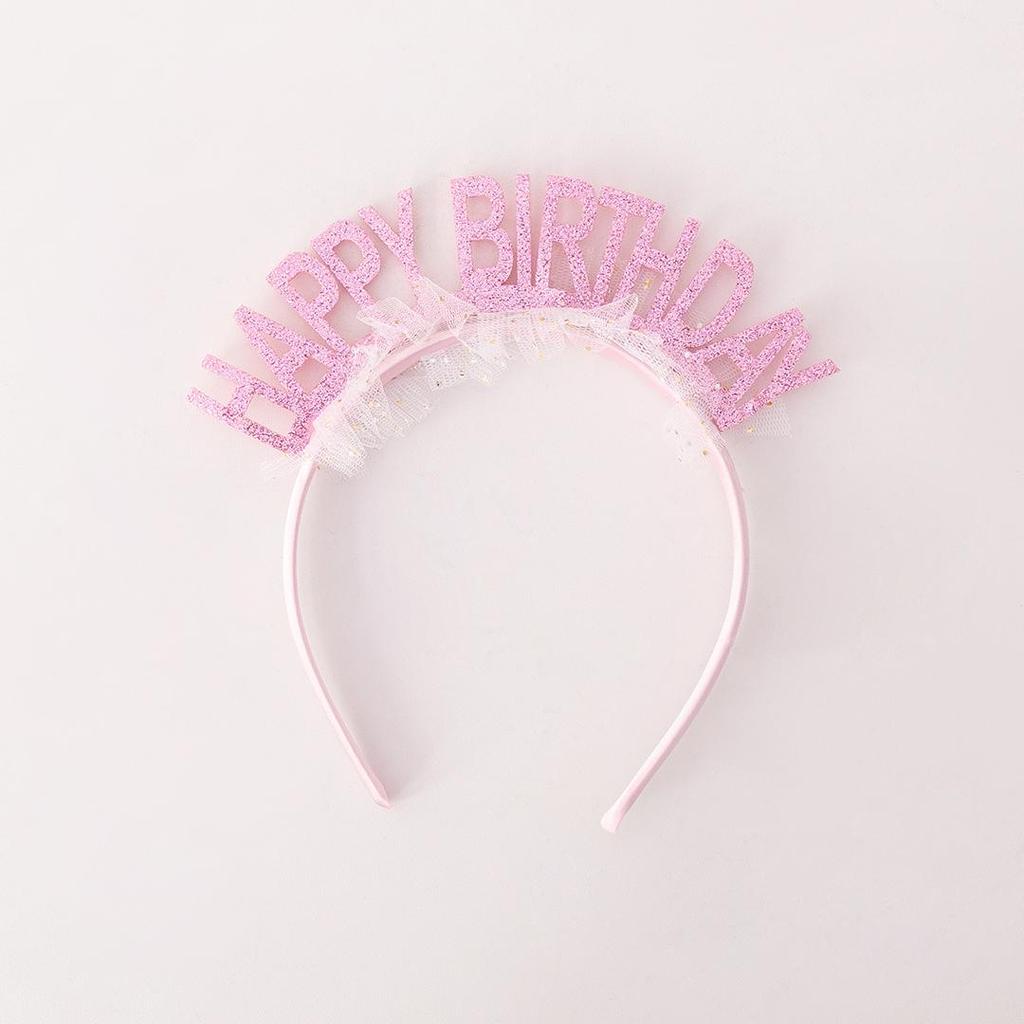 Colorful Glitter One-Year-Old Birthday Headband & Hat - Perfect Party and Photo Prop