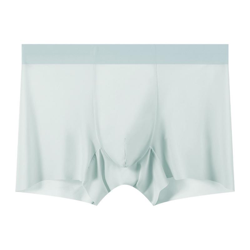 Ultra-Thin Ice Silk Antibacterial Men's Seamless Boxer Briefs - Comfortable, Breathable & Quick-Drying for Sports
