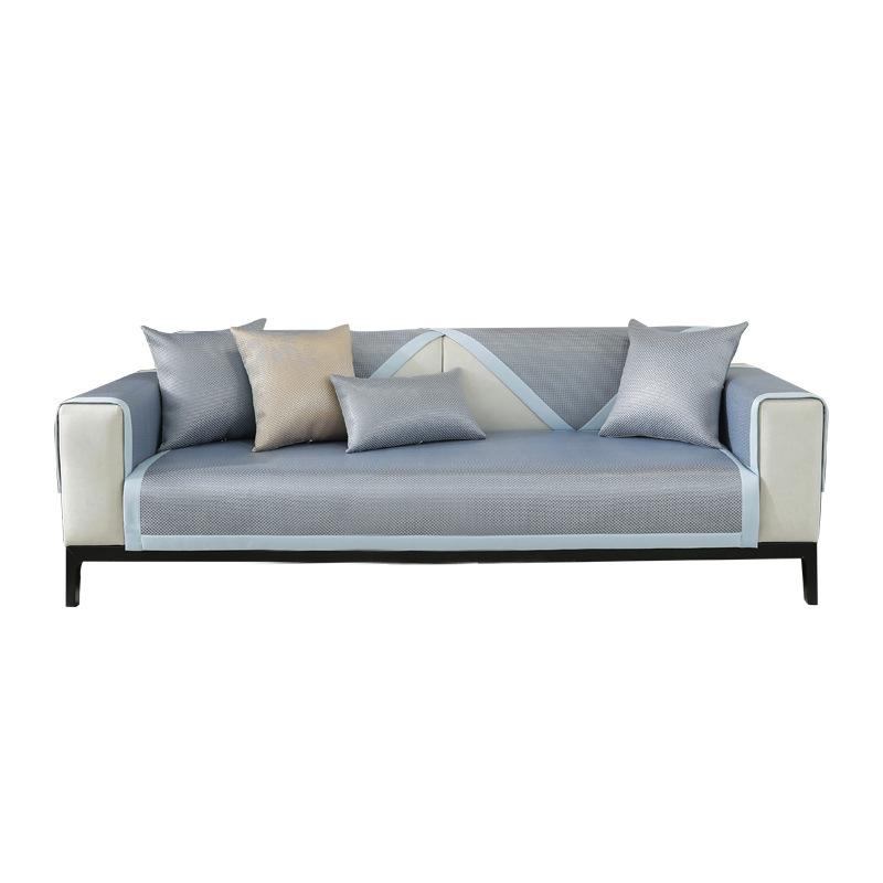 Summer Ice Silk Sofa Cushion Non-Slip Summer Mat Seat Cushion Four Seasons Universal Stain-Resistant Light Luxury Style Universal Sofa Cover