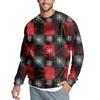 Men's Casual Fashion Printed Round Neck Pullover Sweatshirt