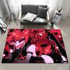 Door Comedy Mat Bedside Entrance Bath Hotel Floor Decoration Corridor Door Mat Black H-Hazbin Carpet Cartoon Living Room Balcony