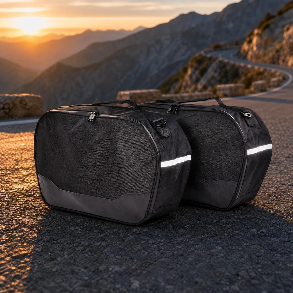 Motorcycle Side Saddlebag Insert Structured Tourer Model GL1800 Liner Zippered Single