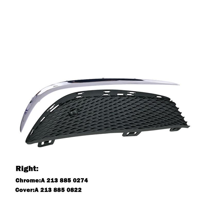 A2138851122 A2138850822 A2138850622 Front Bumper Lower Left Right Grill Grille Cover Chrome Trim For Mercedes Benz E Class W213