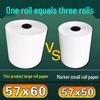 Feige Takeaway Thermal Receipt Paper 57x60mm for Meituan Printers - Large Roll 58mm