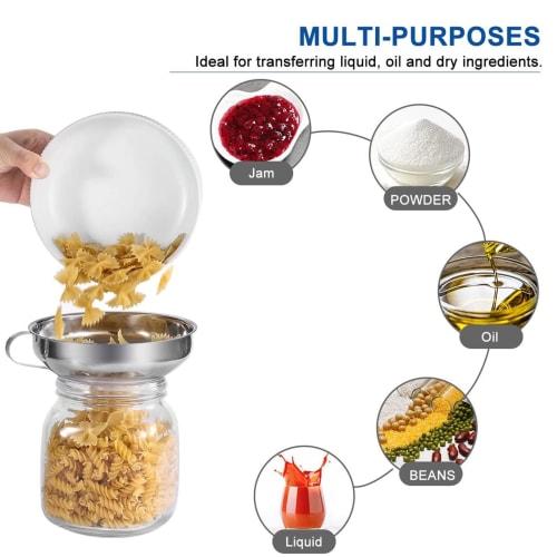 Stainless Steel Funnel - Wide Mouth Food Funnel | Jam Funnel, Kitchen Canning Funnel, Food Funnel, Spice Funnel