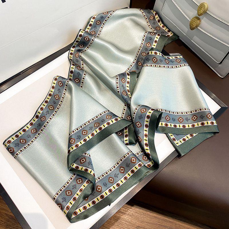 Wiosenny Jedwabny Szal Damski Wiosenny i Jesienny Streamer Kokarda Poczucie Designu Nisza Temperament Krawat