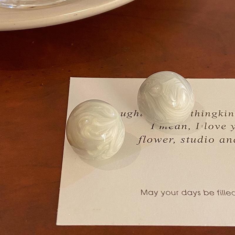 

Французские винтажные геометрические круглые серьги с глазурью, женские модные дизайнерские серьги высокого качества