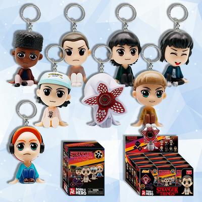 8 db/készlet Kulcstartó Figura Stílusú Baba Eleven Szörny Húsevő Növény Stranger Things Dobozolt Anime Figurák Gyűjtemény