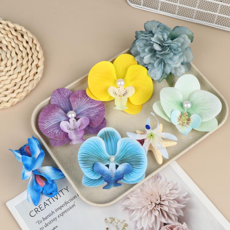 Artificial Flower Hair Clip Boho Simulation Floral Hair Barrettes Photo Props Hair Accessories For Beach Vacation Daily Wear