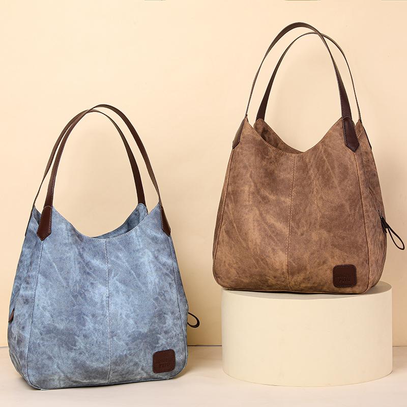 Mammaveske Stor Kapasitet Tote Bag Dame Skulderveske Ensfarget Crossbody-veske