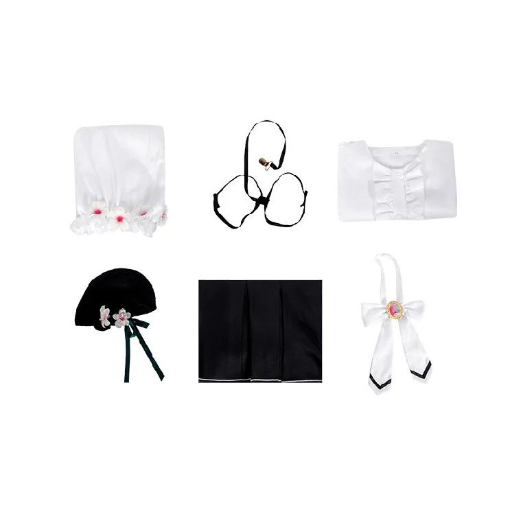 New Sakuraba Ema Cosplay Costume Wig Anime Magical Woma Witch Trial Ema School Uniform Lolita Dress Halloween Christmas Clothing