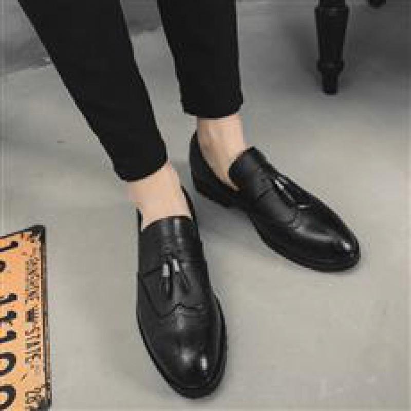 

Туфли Doudou мужские накладки на ноги корейская версия тренд универсальные повседневные маленькие кожаные туфли мужские кожаные туфли Брок 44 коричневый