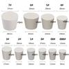 1~26pcs Lab Rubber Stoppers Solids White Tapered Plugs for Chemistry Flask Test Tube Alkali-Resistant Sealing Bungs 7