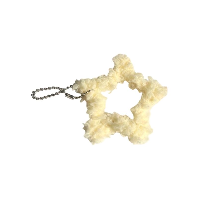 

Плюшевая Звезда Зажим для Волос Брелок Украшение Яркого Цвета Мягкий Плюшевый Акцент Для Девочек Женщин Милый Аксессуар Подарок жёлтый