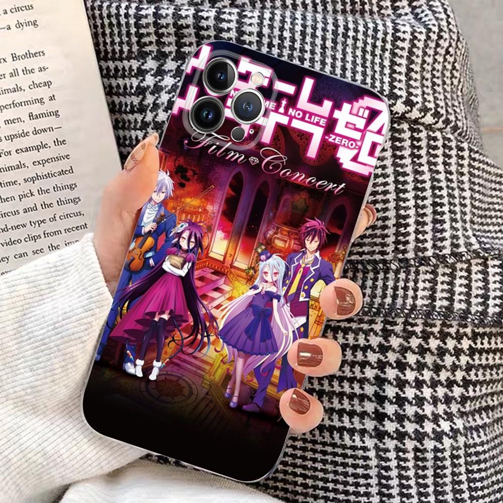 Anime No Game NO life Phone Case for iPhone 15 8 7 6 6S Plus X SE 2020 XR XS 14 11 12 13 Mini Pro Max Mobile Case