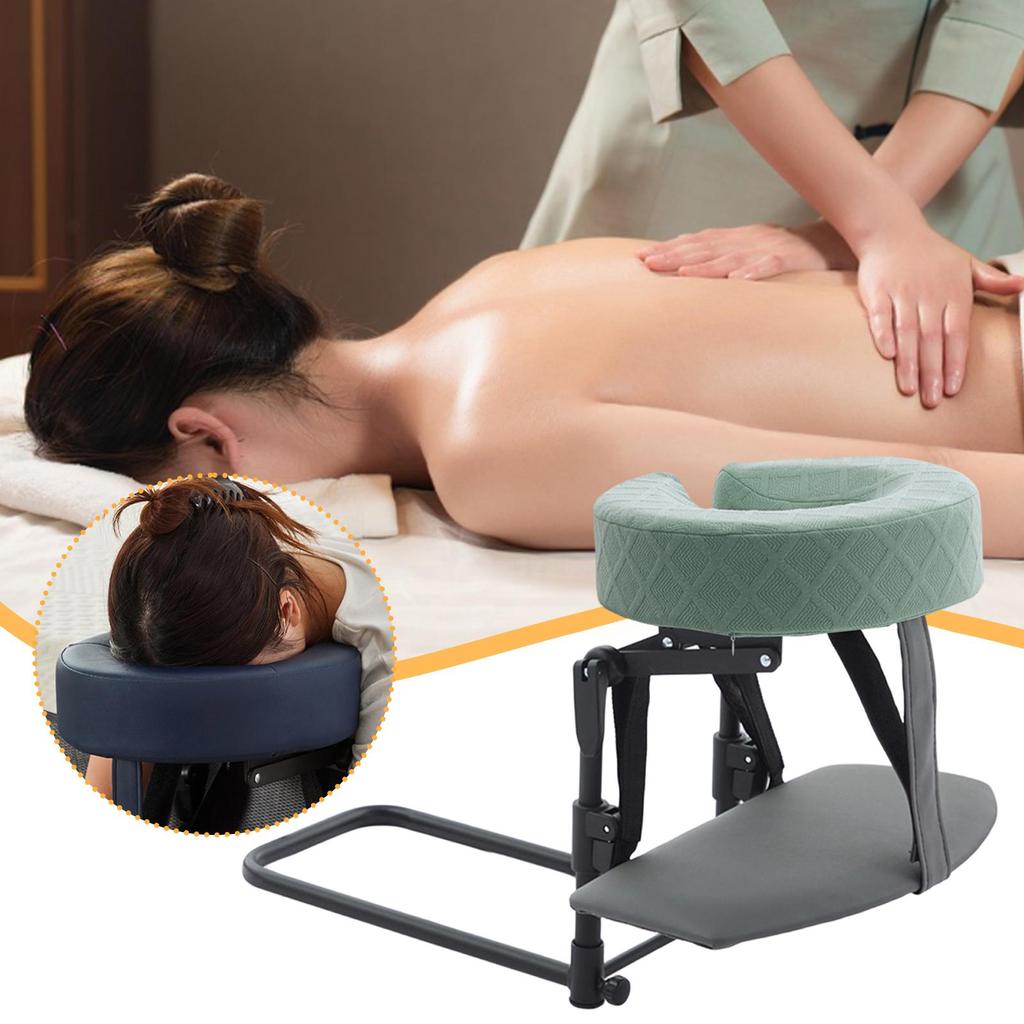 Kit with Ergonomic Headrest, Face Pillow, Hand Rest, Adjustable Height for Office, Spa, And Home Use