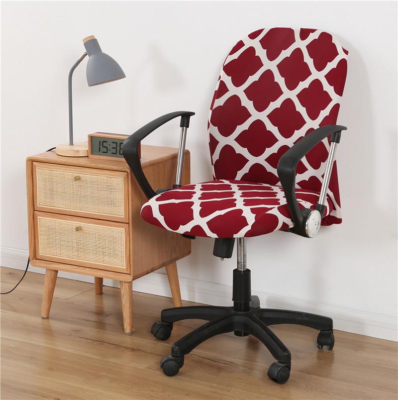 Office Computer Chair Cover, Armrest Seat Cover, Fabric Swivel Chair Cover, One-Piece Elastic Internet Cafe Stool Cover