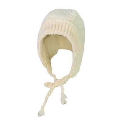 Herbst- und Winter-Verbreiterte und Verdickte Handgehäkelte Dicke Garn Strickmütze, Warme und Kälteresistente Lei Feng Mütze, Lange zum Schnüren Wollmütze