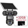 15MP 8K 360 Grad Wifi Solar IP-Kamera Drei Linsen Außen IP66 Wasserdicht Nachtsicht Zwei-Wege-Audio Personenerkennung Sicherheitskamera CCTV-Überwachung