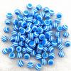 8/10/12mm Round Resin Beads Stripe Spacer Beads for Jewelry Making Children Handcraft Department DIY Bracelet Accessories
