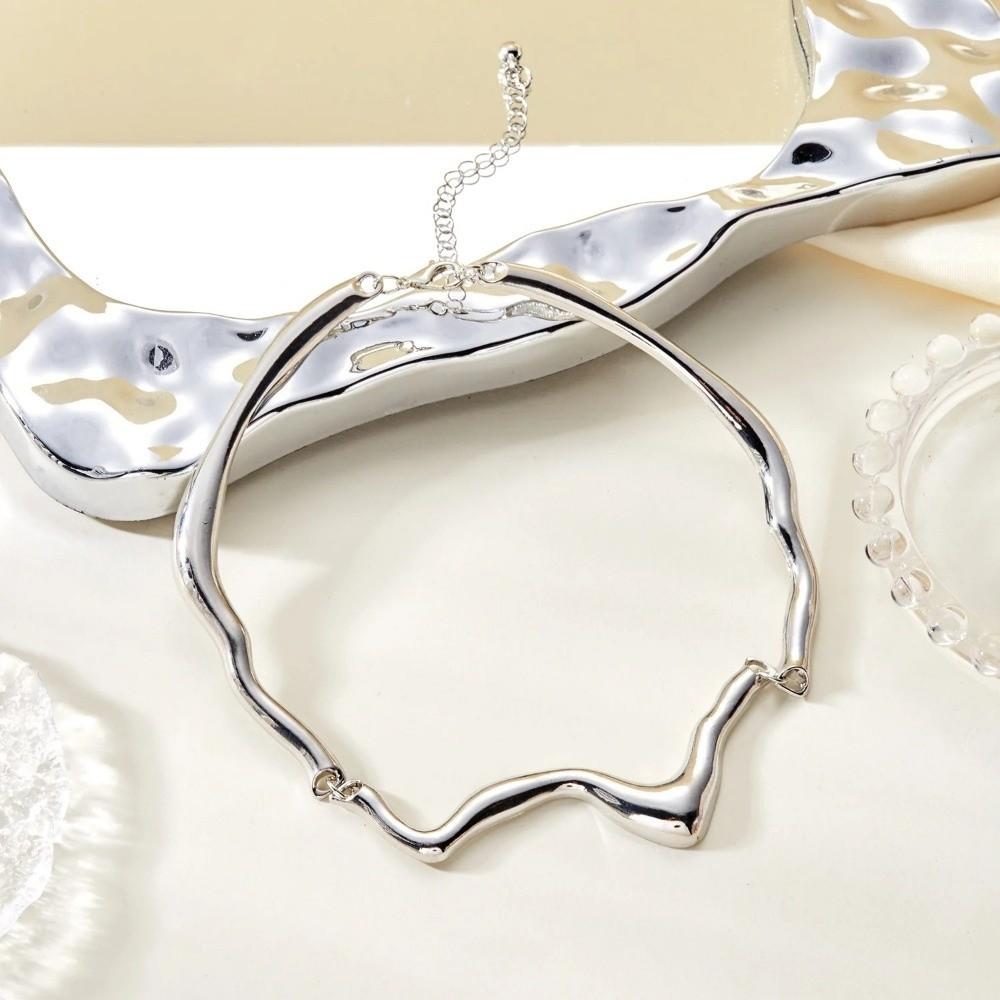 Metall Twist Halskette Goldfarbe Party Kragen Mode Choker Halskette Schmuck Geschenk