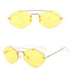 Trend Women Rimless Sunglasses Unisex Classic Metal Sun Glasses Ladies Travel Beach Uv400 Protection Lens Polygonal Glasses
