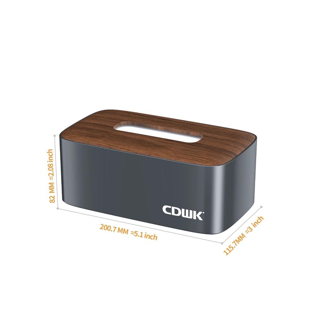 Desktop Tissue Case Wood Grain Napkin Holder Organizer for Bathroom Toilet Car Table Storage Paper Tissue Box Dispenser