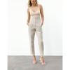 Fashion Commuter Front Pleated Ankle-High Waist Casual Pants