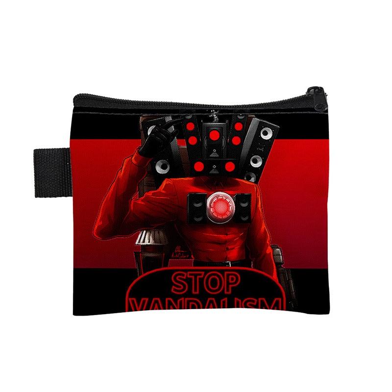 3D Grenzüberschreitendes Spiel Neues Produkt Skibidi Toilette Niedliche Studentenkarten-Geldbörse Münzbörse Kleine Tasche