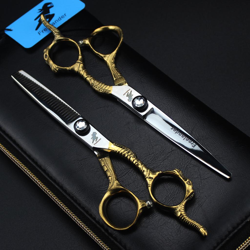 6.0 Inch Sheep Head Golden Handle, Hair Handle Scissors, Hair Scissors, Flat Scissors, Bangs Scissors, Tooth Scissors, Thin