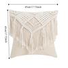 Home Decor Hand-woven Bohemian Macrame Pillow Cover with Tassel Pastoral Sofa Cushion Cover Washable Square Pillowslip Bedroom