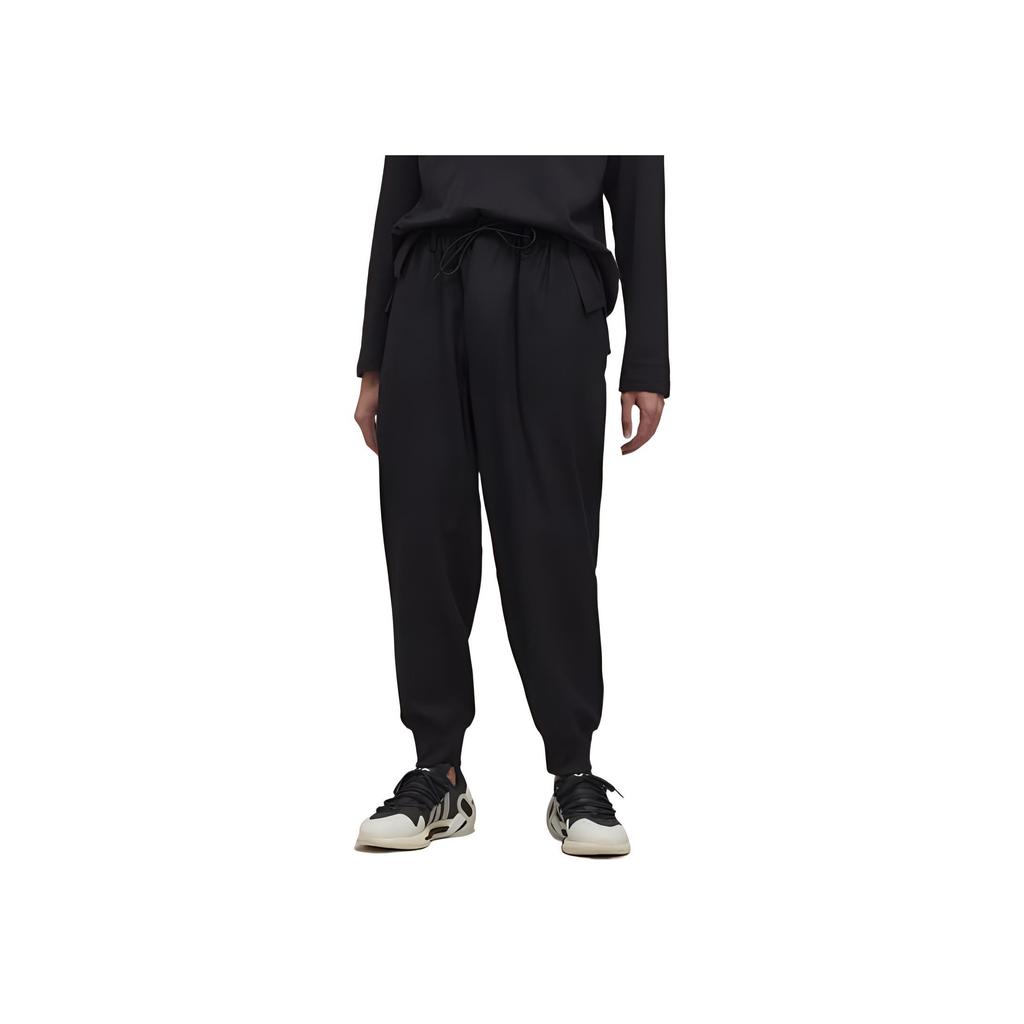 Y-3 FW22 Solid Color Drawstring Long Sports Pants Men pants Black HM9345