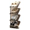 1 Set Stackable Shoe Racks Save Space Entry-level Multi-layer Plastic Living Room Cabinet Furniture Shoe Organizer Storage Shelf