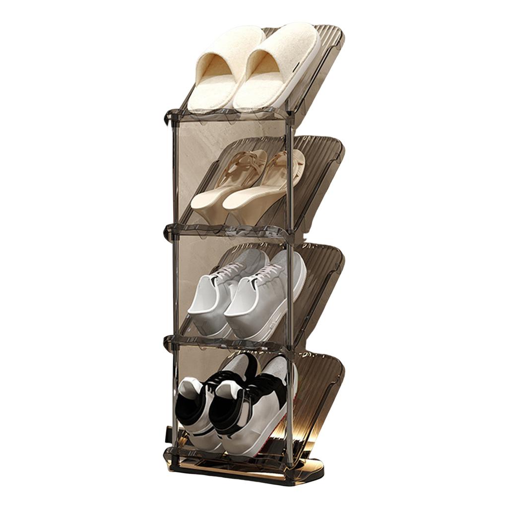 1 Set Stackable Shoe Racks Save Space Entry-level Multi-layer Plastic Living Room Cabinet Furniture Shoe Organizer Storage Shelf