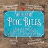 Customizable Personalized Name Aluminum Sign Life Is Better At The Pool Bar Poolside Garden Wall Decor