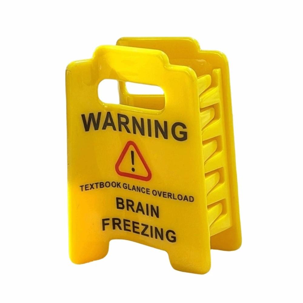 Warning Message Overstimulated Hair Clip Novelty Warning Sign Hairpins Daily