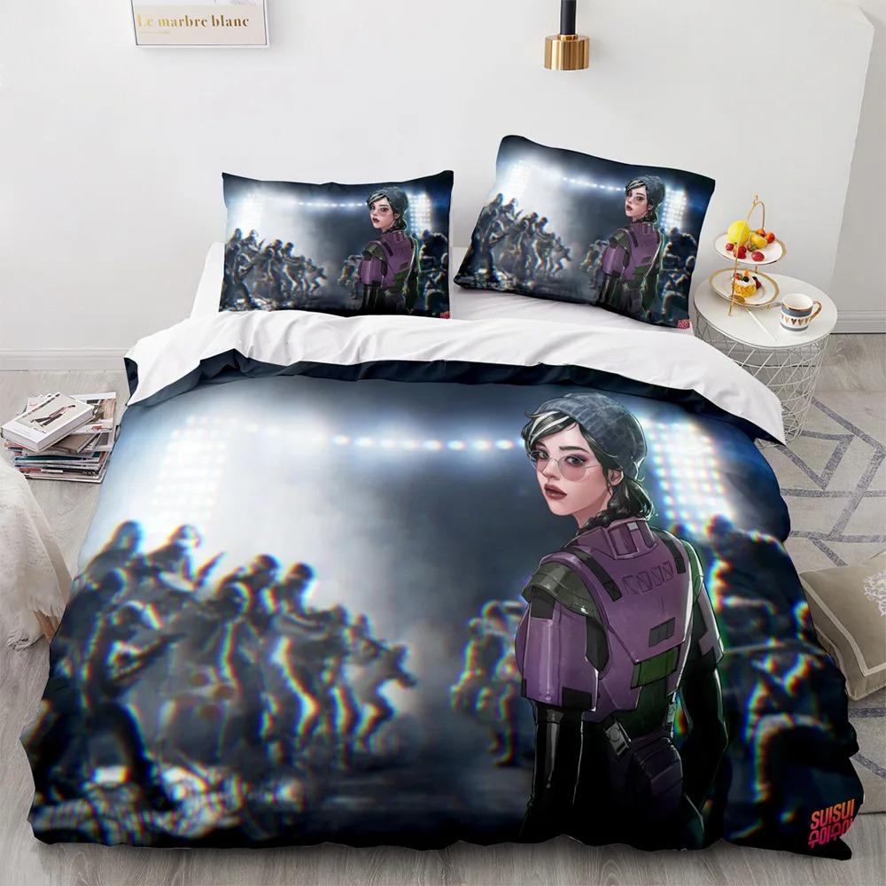 Game Rainbow Six Duvet Cover Pillowcase Bedding Set Single Twin Full Size for Kids Adults Bedroom Decor