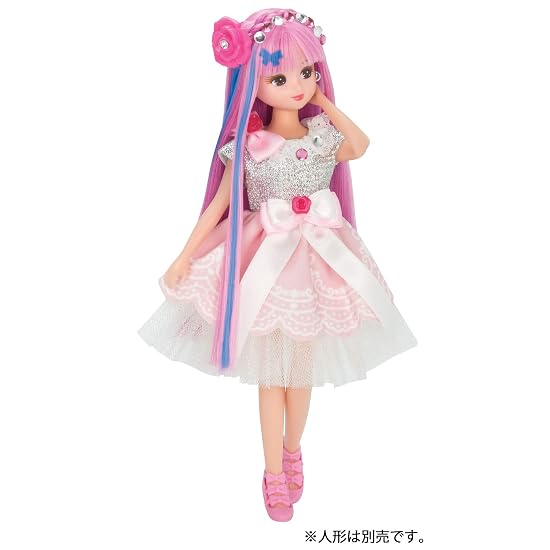 Licca-chan Dress Jewel Up Dress Set Girly Rose