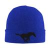 Özel Mustanglar At Bere Şapka Unisex Kış Sıcak Bere Homme Örgü Şapka Sokak Dış Mekan Spor Araba Skullies Bereler Şapka