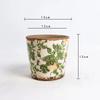 Retro Blue & White Distressed Ceramic Succulent Pot – Simple Decorative Vase for Green Plants & Flowers