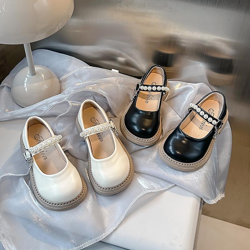 Girls Leather Shoes Round Toes Kids Princess Shoes Soft Sole Comfortable 2025 Brand New Children Performance Shoes MaryJanes