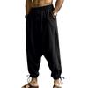 Zomer Heren Drop Crotch Harembroek Elastische Taille Trekkoord Manchet Wijde Casual Broek High Street Casual Broek