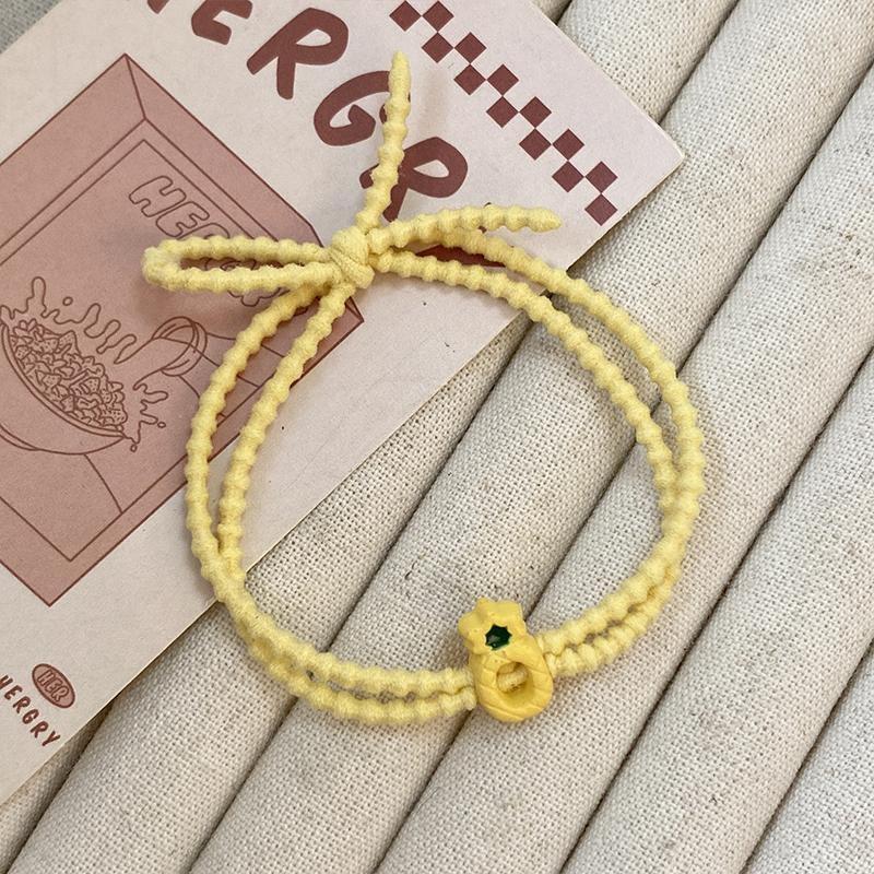 8pcs Women Hair Rope Bracelet Dual Use Small Rubber Band Headband Ponytail Headband Japanese Style Fresh Fruit Headband