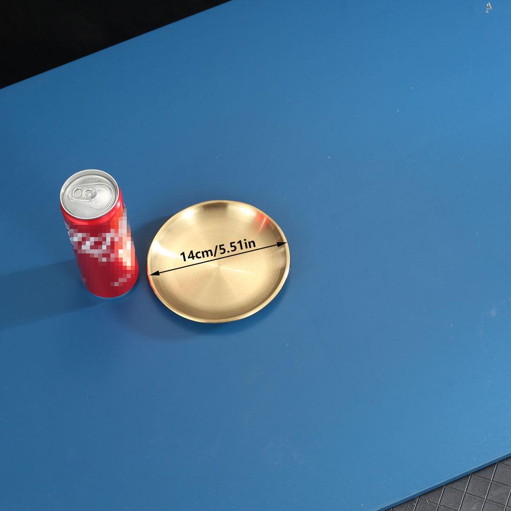 

1 шт. Тарелка из нержавеющей стали Круглый поднос Тарелка для овощей Тарелка для костей Принадлежности для ресторана для барбекю Декоративный обеденный поднос fo