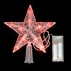 Festive Decor Ornaments Xmas Decoration LED Glowing Star Christmas Tree Top Ornaments Five-pointed Star Lamp Night Light