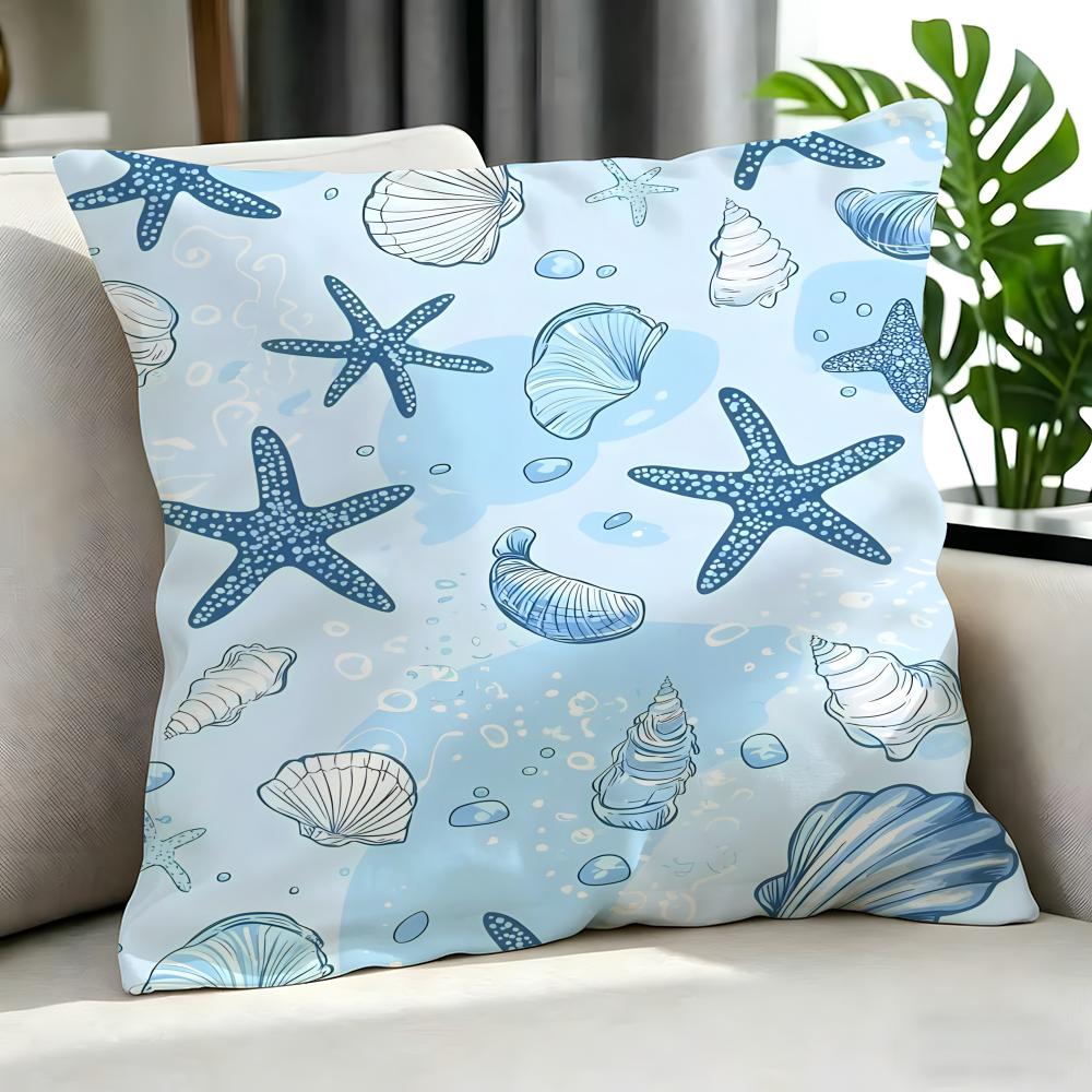 Art LLight blue ocean rippled Cushion Cover Cushion Cover Set Pcs x x x Pillowcase Decorative Sofa Home Decor