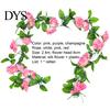 Fake Flower Simulation Eco-friendly Anti-fade 7 Colors Artificial Rose Vine for Household