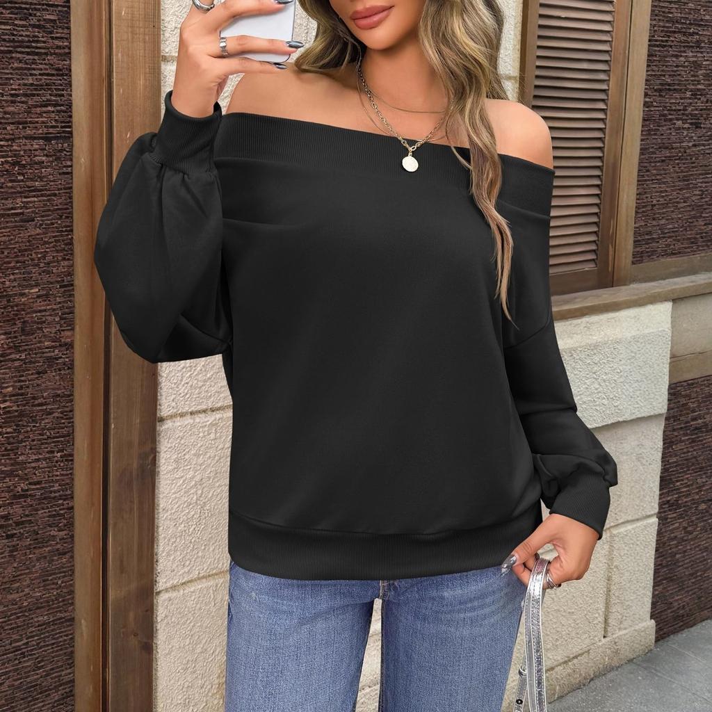 Women's Solid-color Fashionable Long-sleeved Top